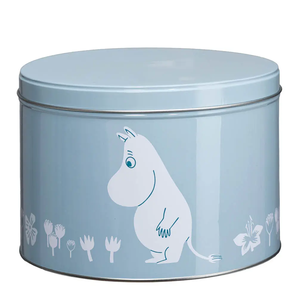 Muumi Pinottava peltipurkki Muumipeikko 1,5 L Sininen