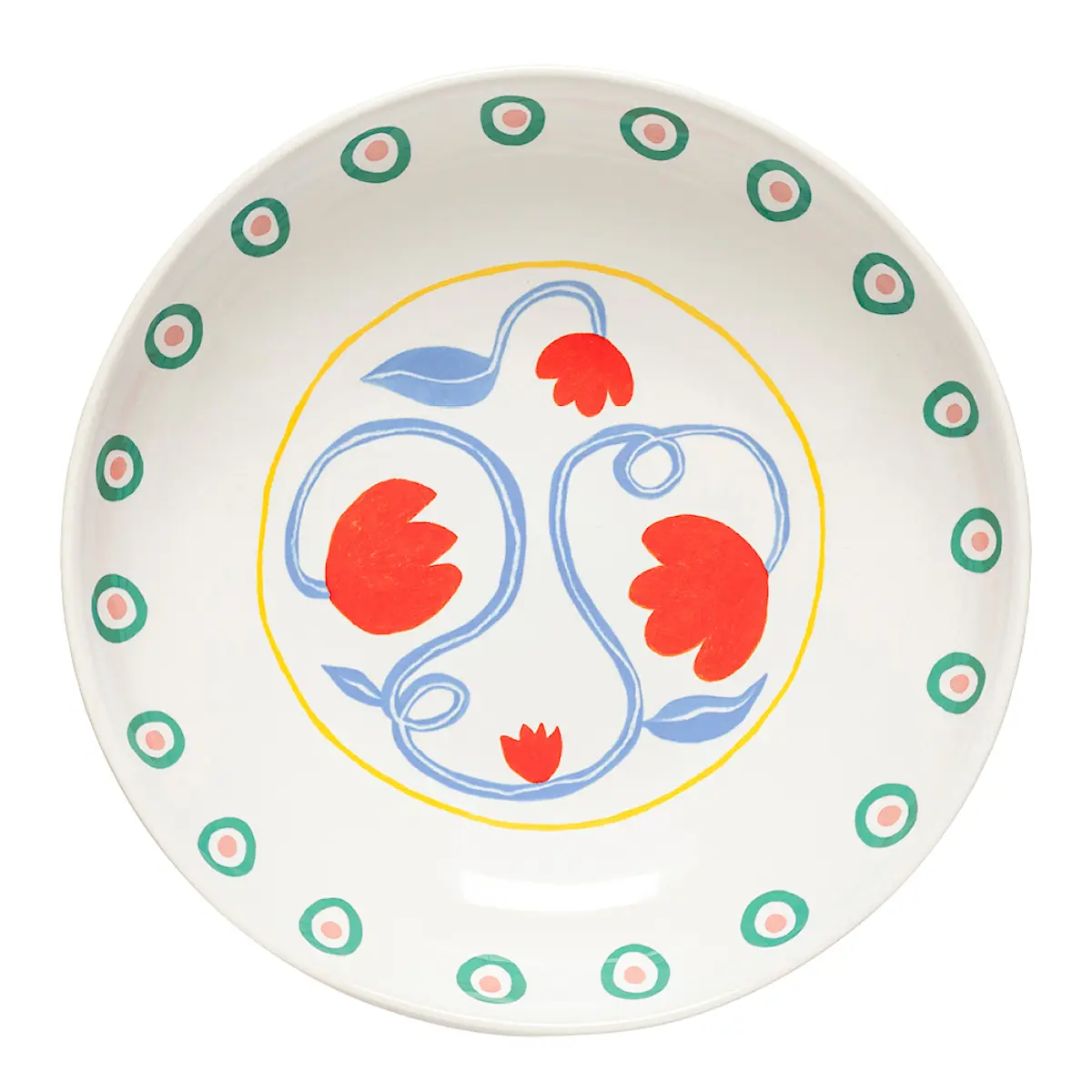 Costa Nova Bliss sallads-/pastatallrik djup 25 cm blomma multi