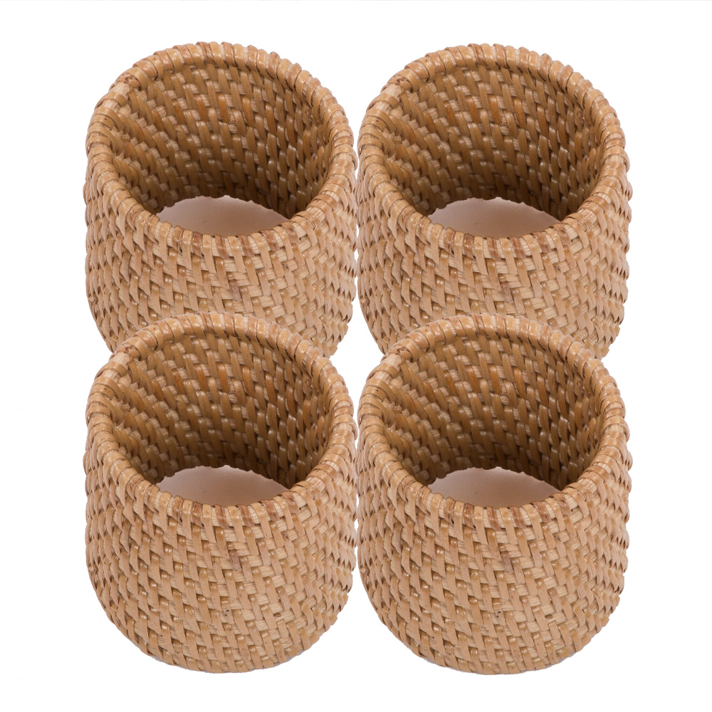 Ziczac - Rattan Lautasliinarengas 4,5 cm 4 kpl Beige