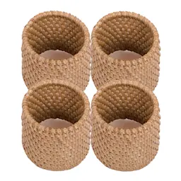 Rattan Servettring 4,5 cm 4-pack Beige