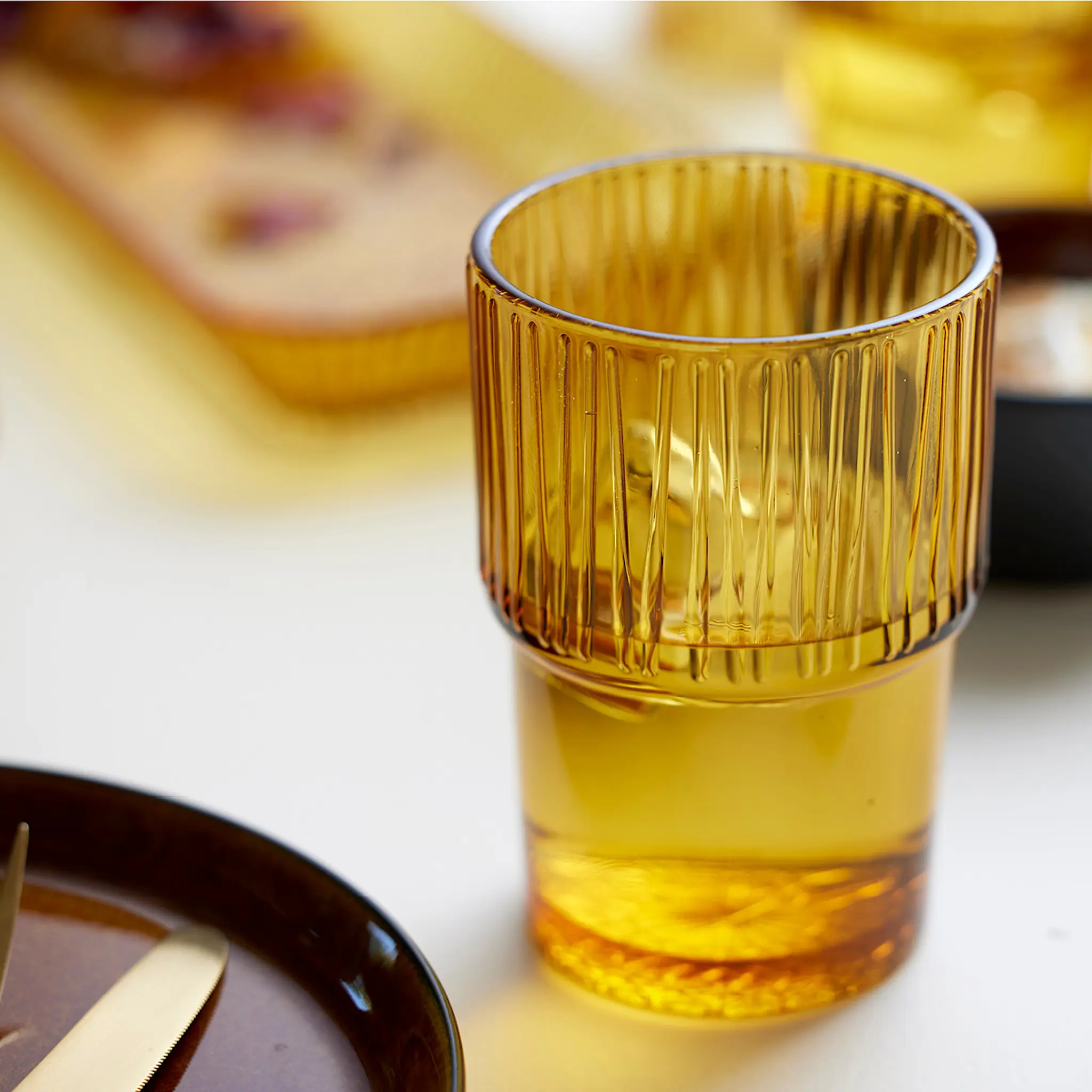 Bitz Kusintha kaffeglas 38 cl 4-pack amber