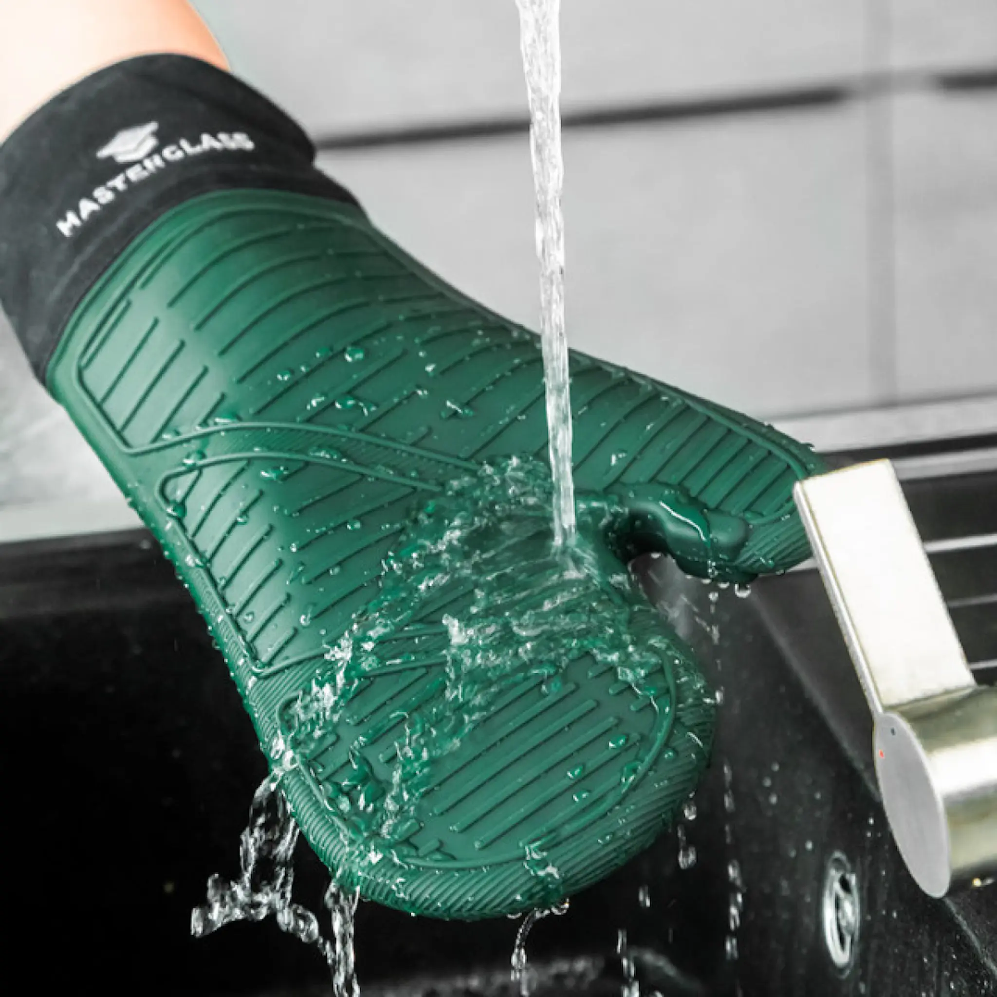 MasterClass Grytvante silikon 37 cm grön