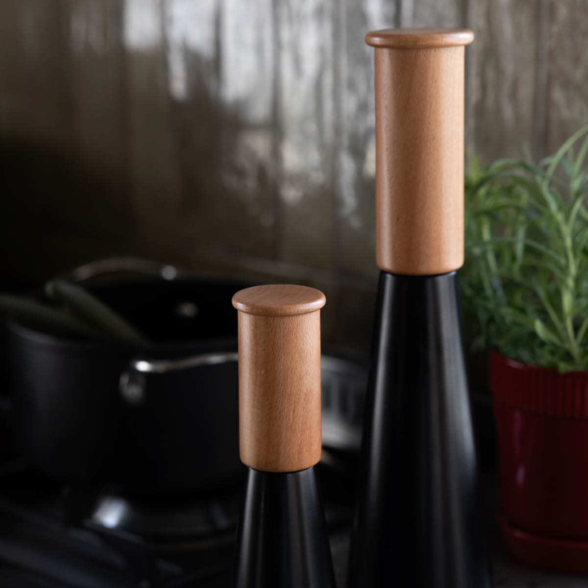 Sagaform Gurken salt- og pepperkvern 32 cm svart/brun