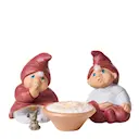 Tomtarna Maja & Nicolai med gröt & mus 11,4 cm