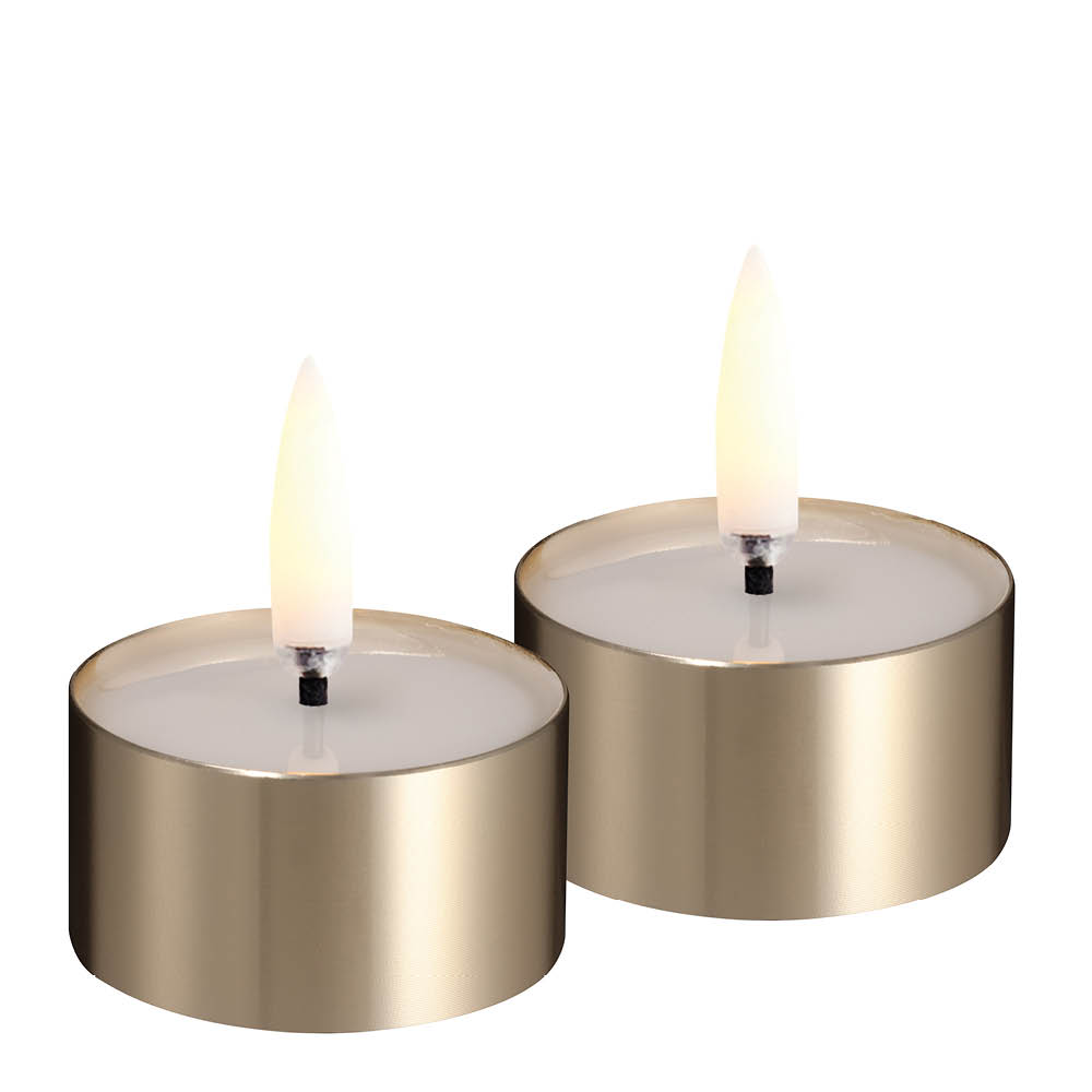 Uyuni Lighting Melted LED-värmeljus 4,1 cm 2-pack mässing