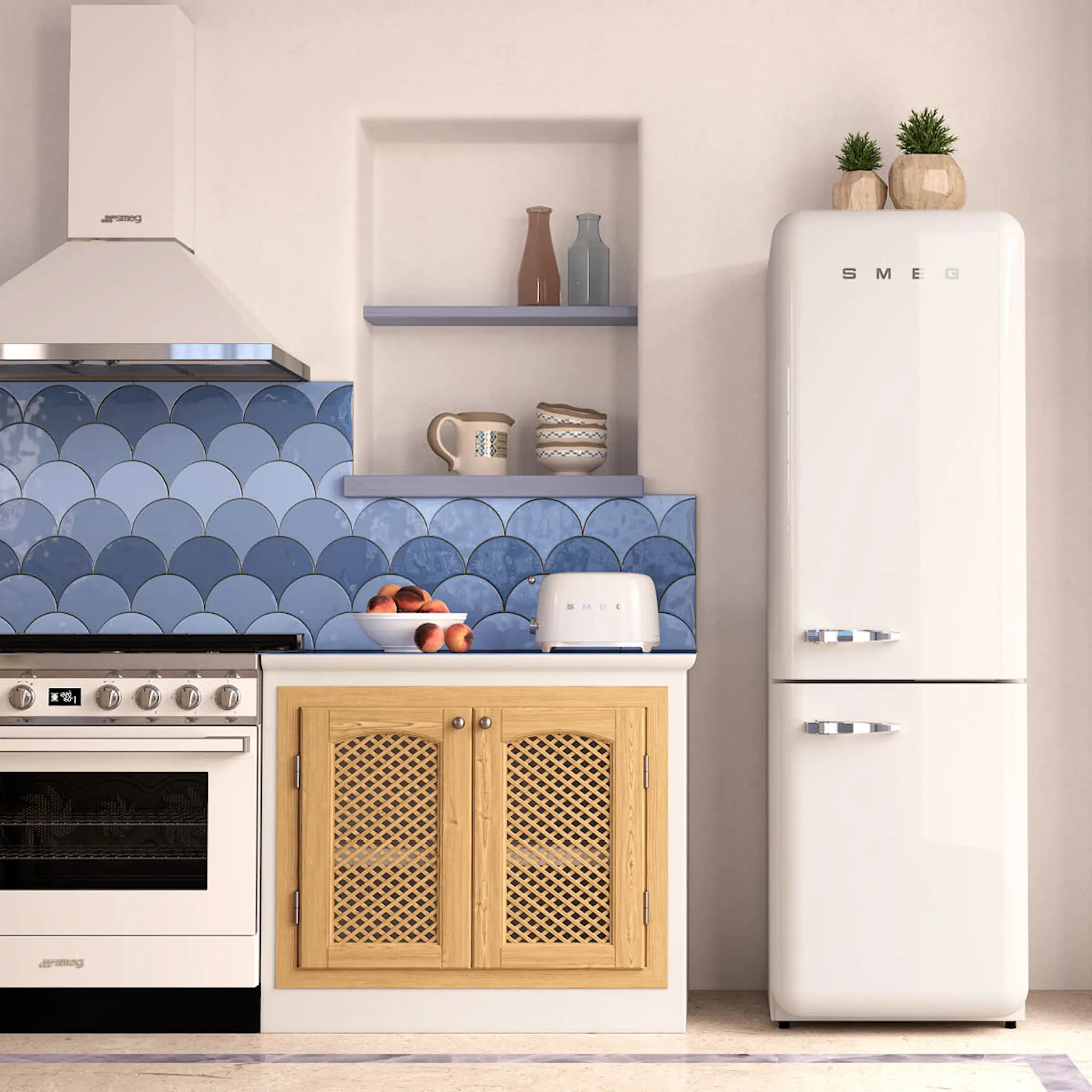 Smeg Smeg Brödrost 2 skivor TSF01 Vit