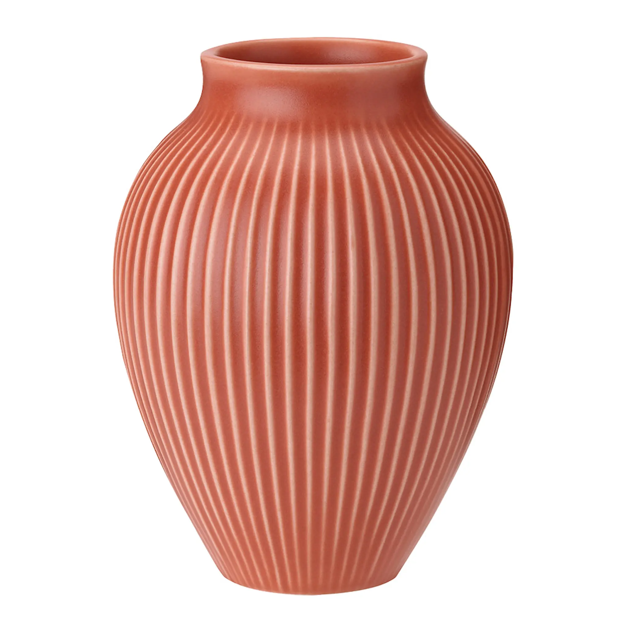 Knabstrup Keramik Ripple Vas 27 cm korall