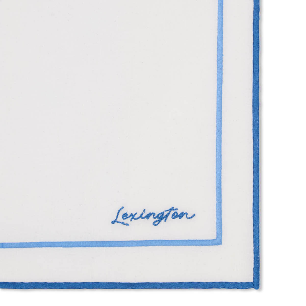 Lexington Lautasliina 50x50 cm Valkoinen/Sininen