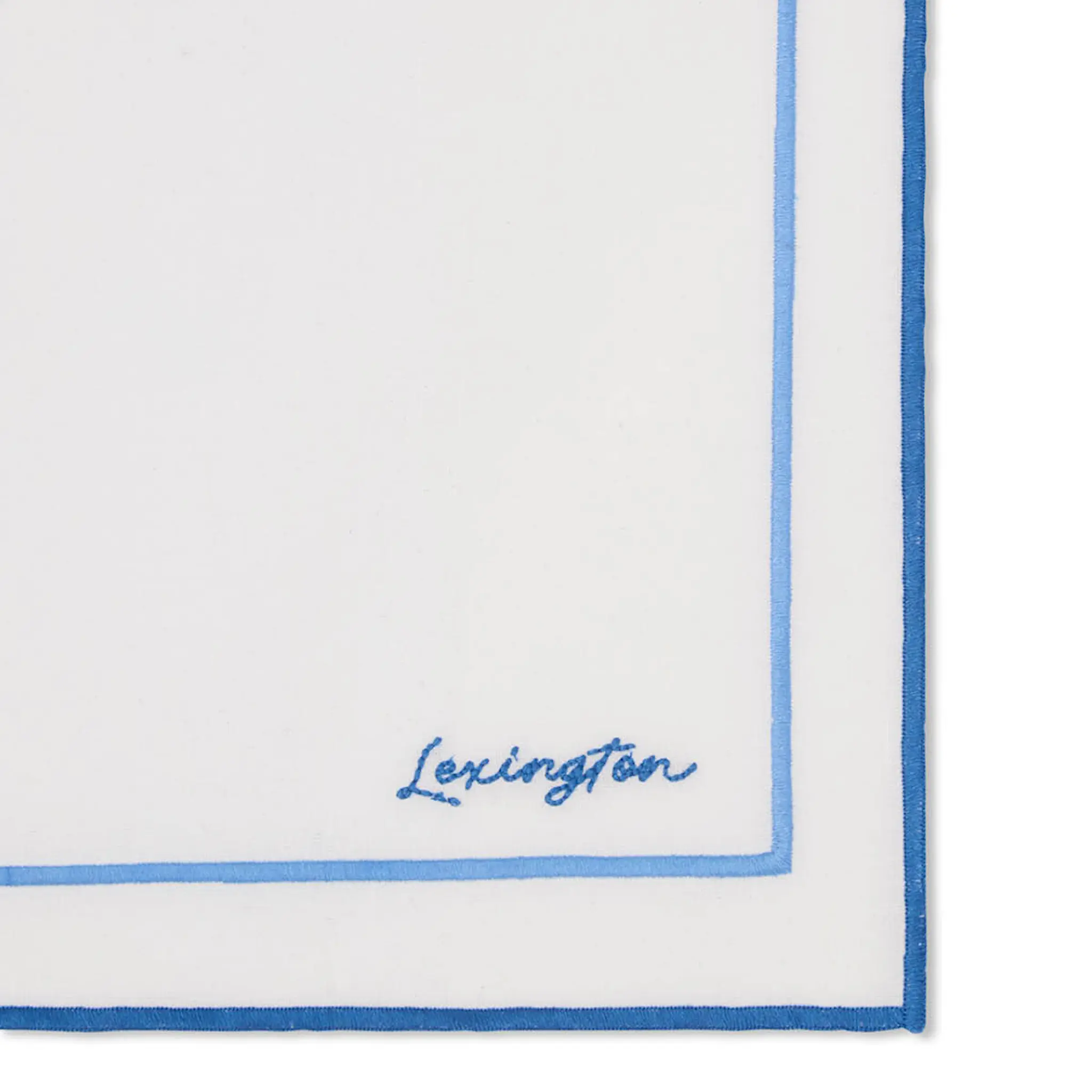 Lexington Lautasliina 50x50 cm Valkoinen/Sininen