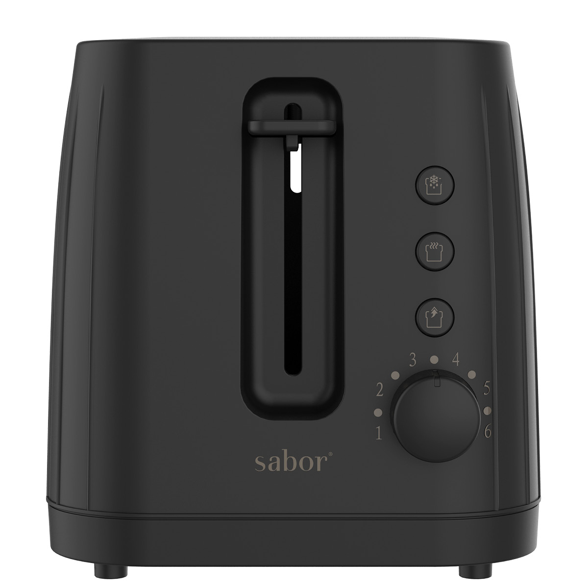 Sabor Select brødrister 2 skiver svart/blank