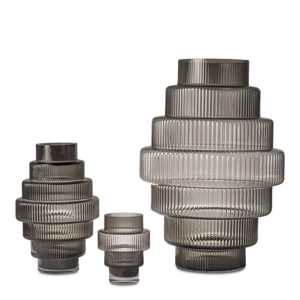 Pols Potten Steps vase 50 cm mørkegrå