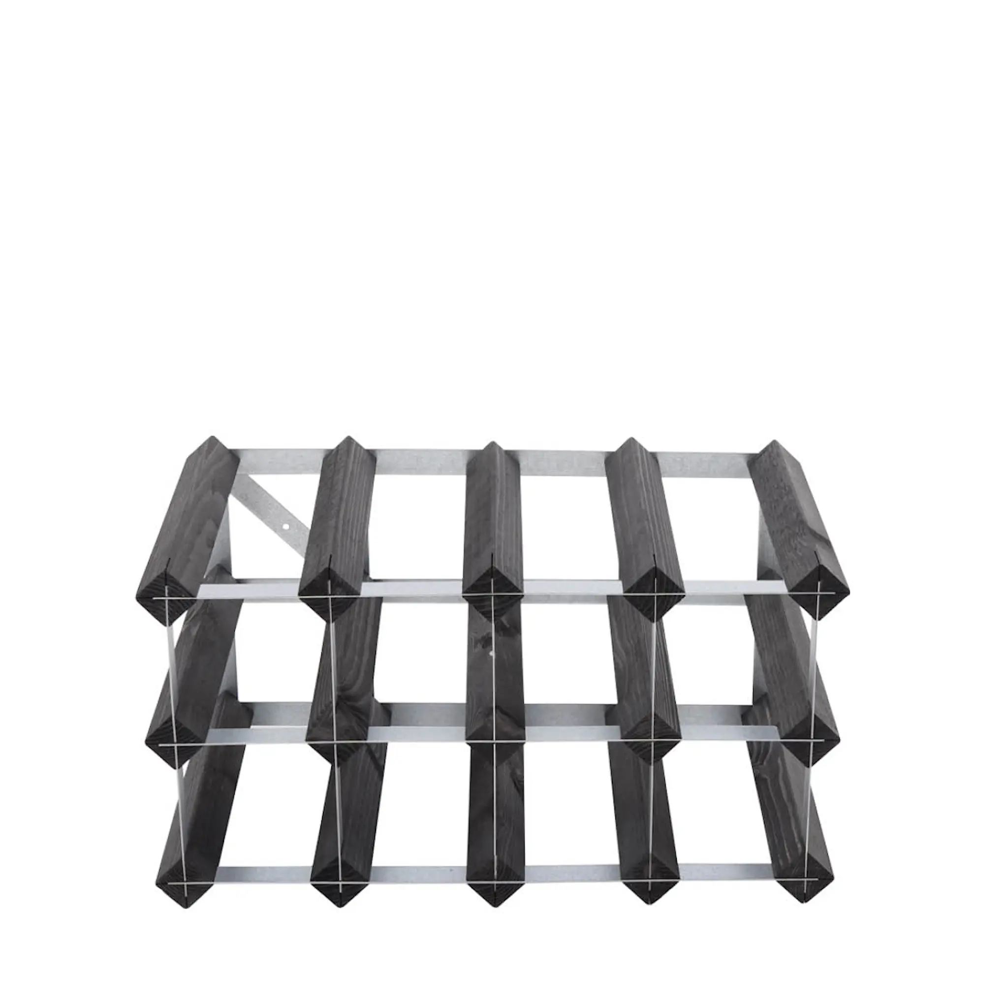 Traditional Wine Rack Vinställ 12 flaskor monterad svart