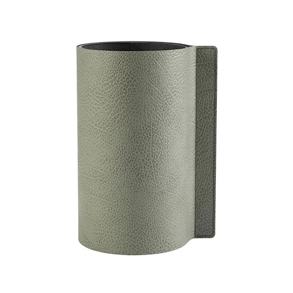 Block Hippo vase 7,5 cm oliven