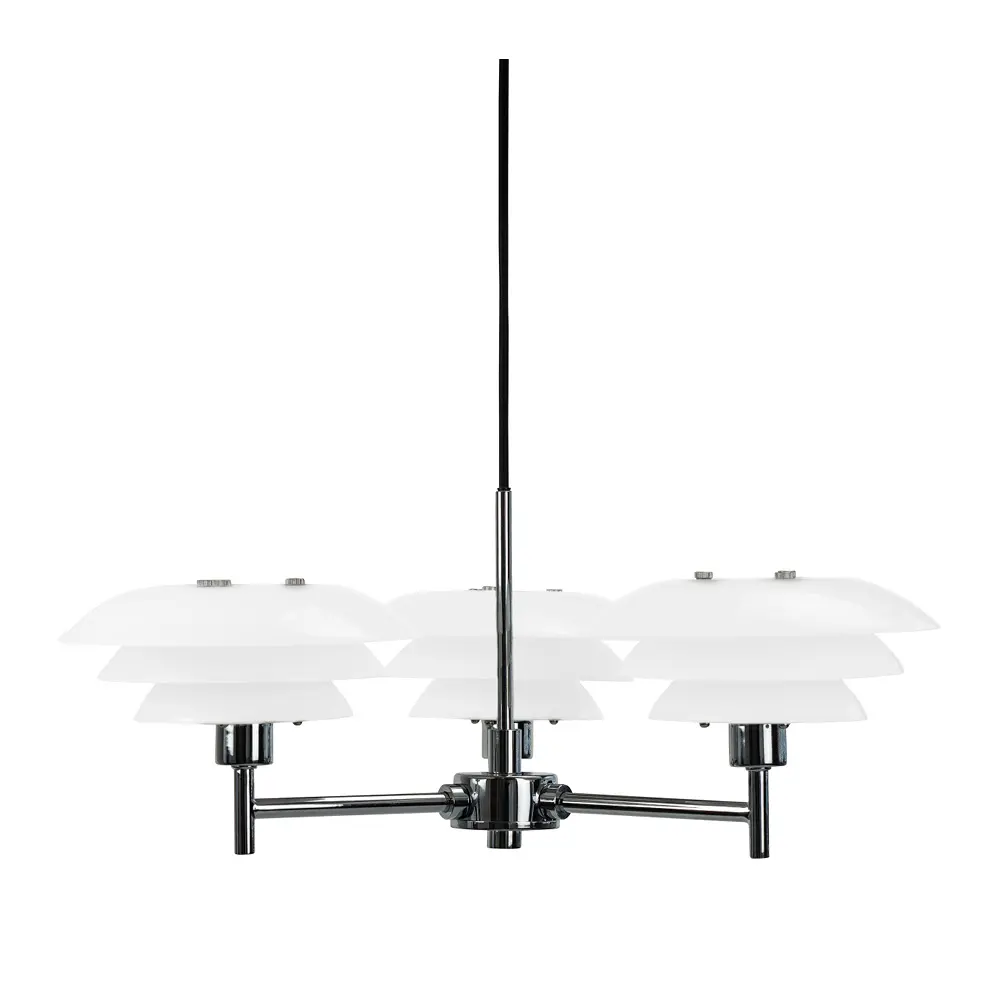 DL20 Kattokruunu 17 cm Opaali/Kromi