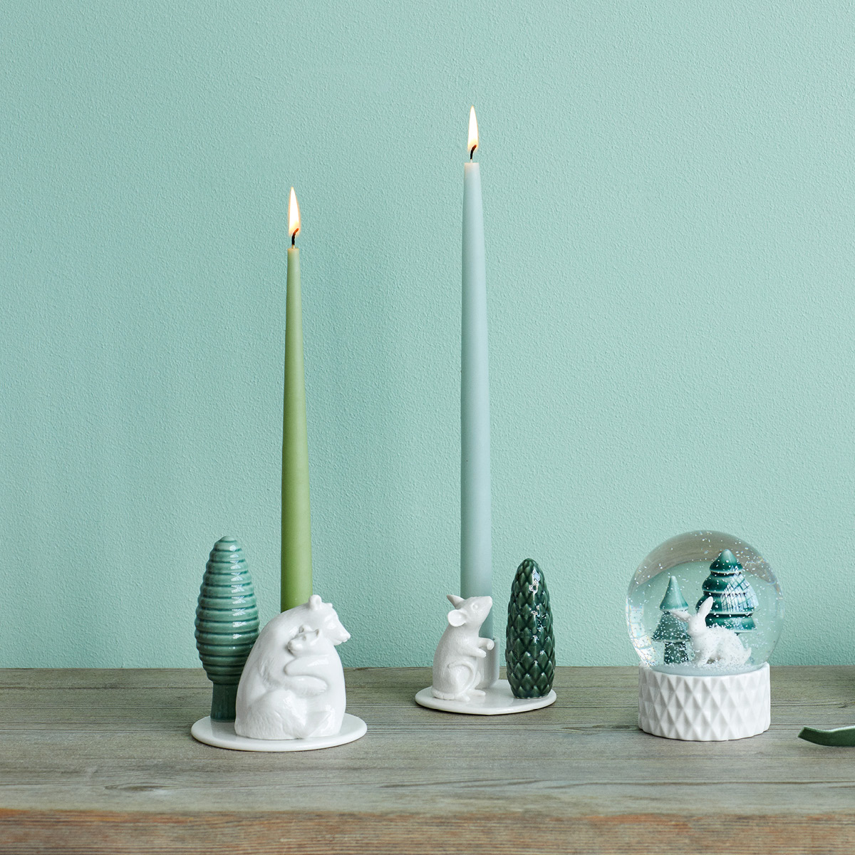 Dottir Winter Stories ljusstake mus