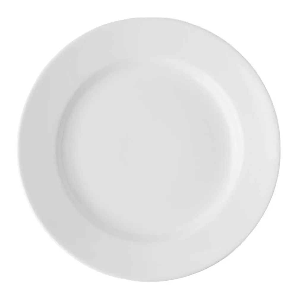 Bas tallerken med fane 24 cm hvit