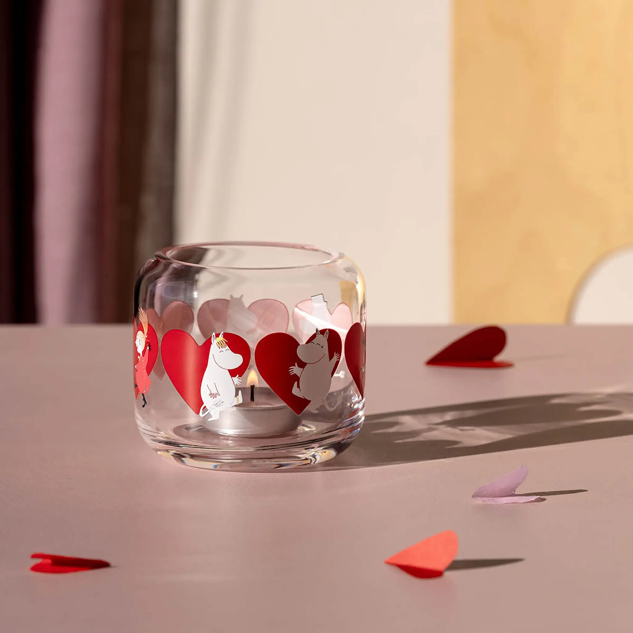 Muurla Mumin ljuslykta / vas 8 cm Hjärta