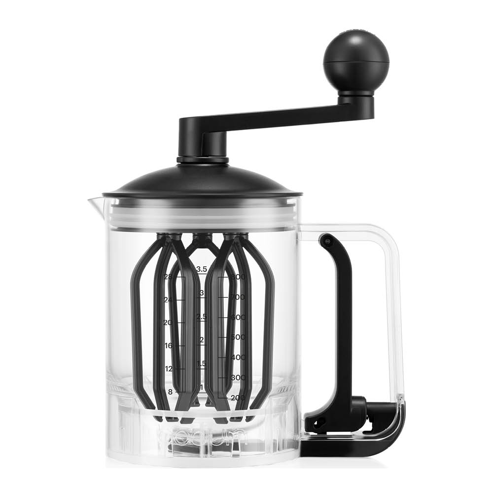 Bodum - Taikinan annostelija vatkaimella 0,8 L Musta