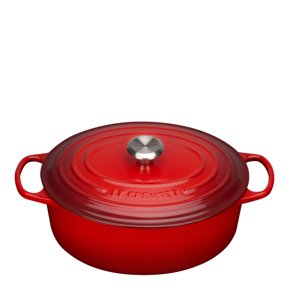 Le Creuset - Signature Valurautapata soikea 31 cm 6,3 L Cerise