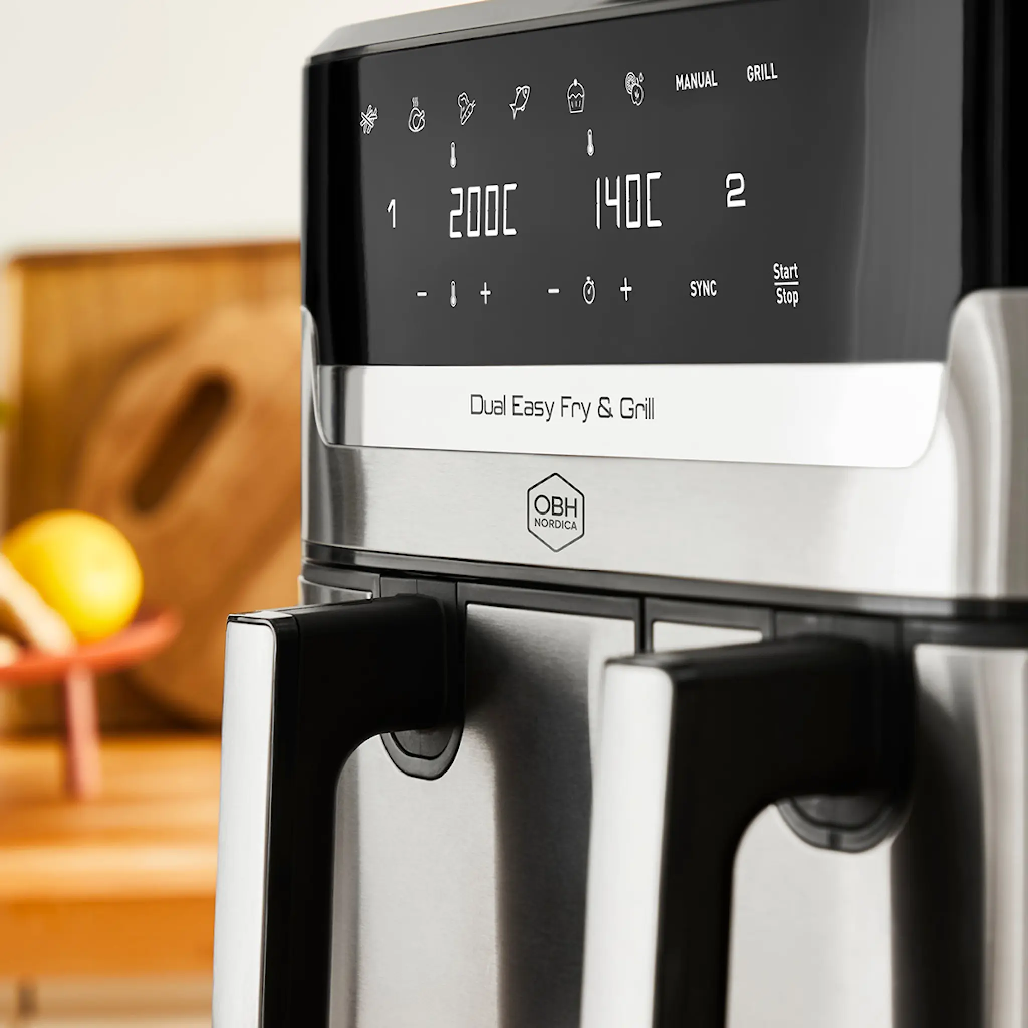 OBH Nordica Dual Easy Fry & Grill airfryer 5,2/3,1 L silver