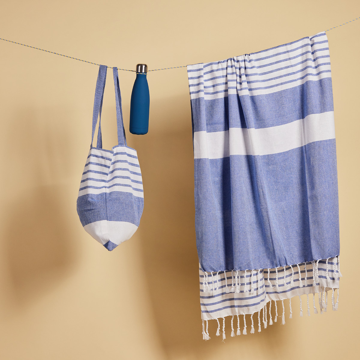 Sagaform Ella Hamam Kangaskassi 41x38 cm Sininen