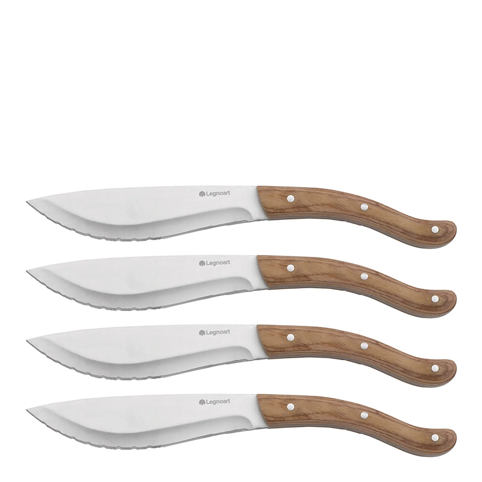 Legnoart Tomahawk Steakkniv 4-pack Pakkaträ Ljus