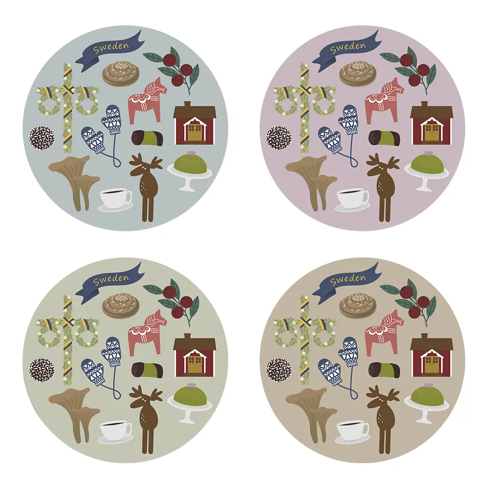 Lasinalunen Like a Swede 9 cm 4 kpl Vihreä