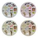 Glasunderlägg Like a Swede 9 cm 4-pack Multi