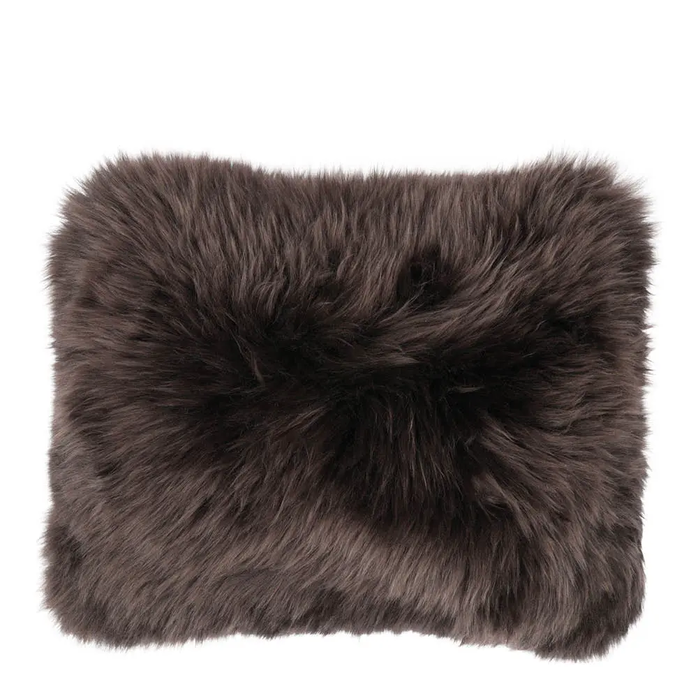 Tyynynpäällinen New Zealand pitkä villa 35x45 cm suklaa