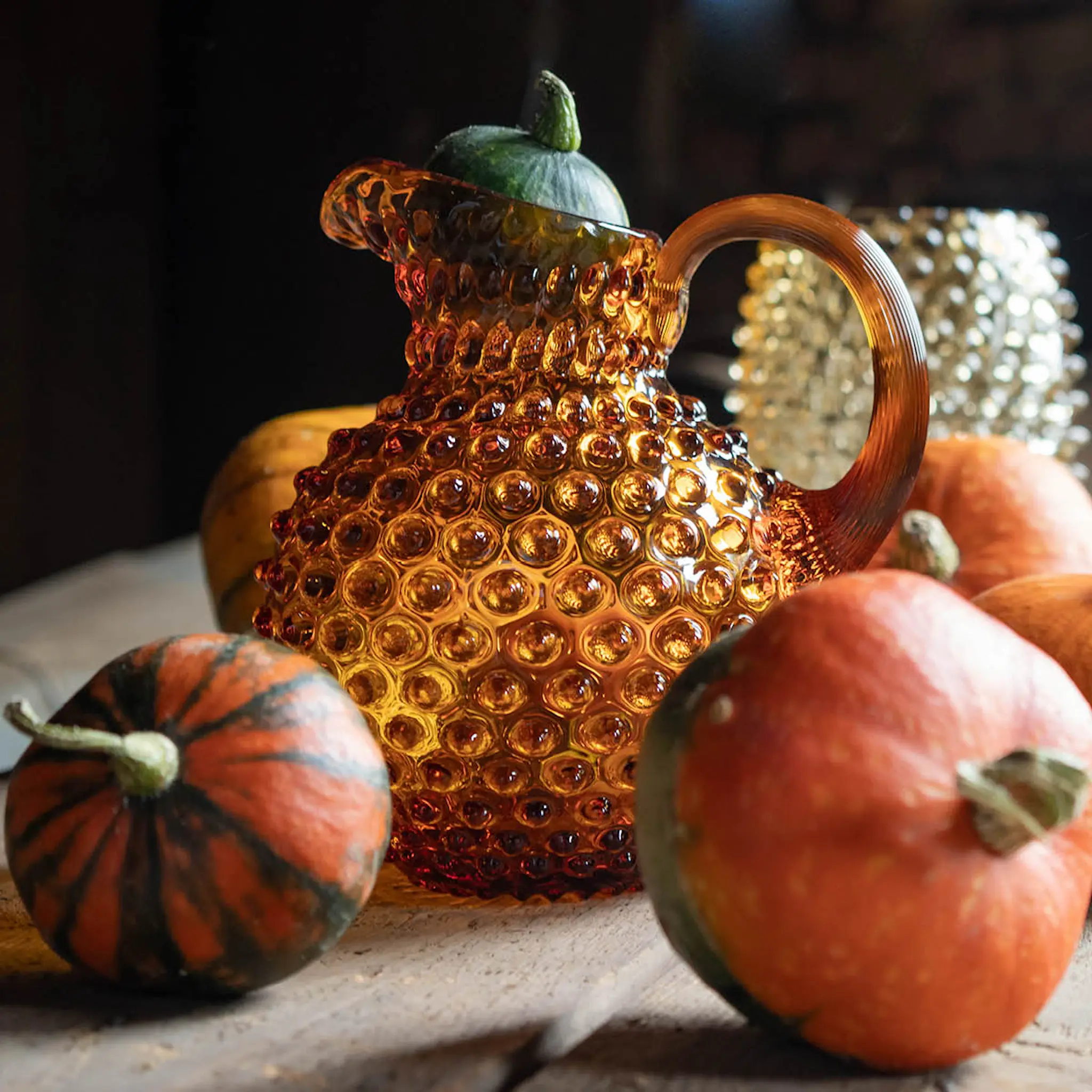 Klimchi Hobnail Karahvi 1 L Amber