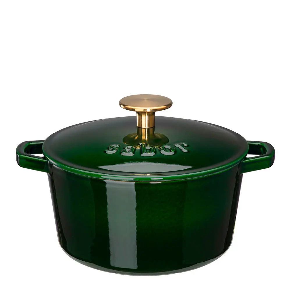 Classic støpejernsgryte 2L Shiny Green