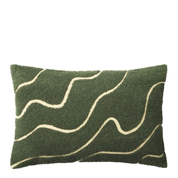 Kashi kuddfodral linne/bomull 40x60 cm Cactus Green
