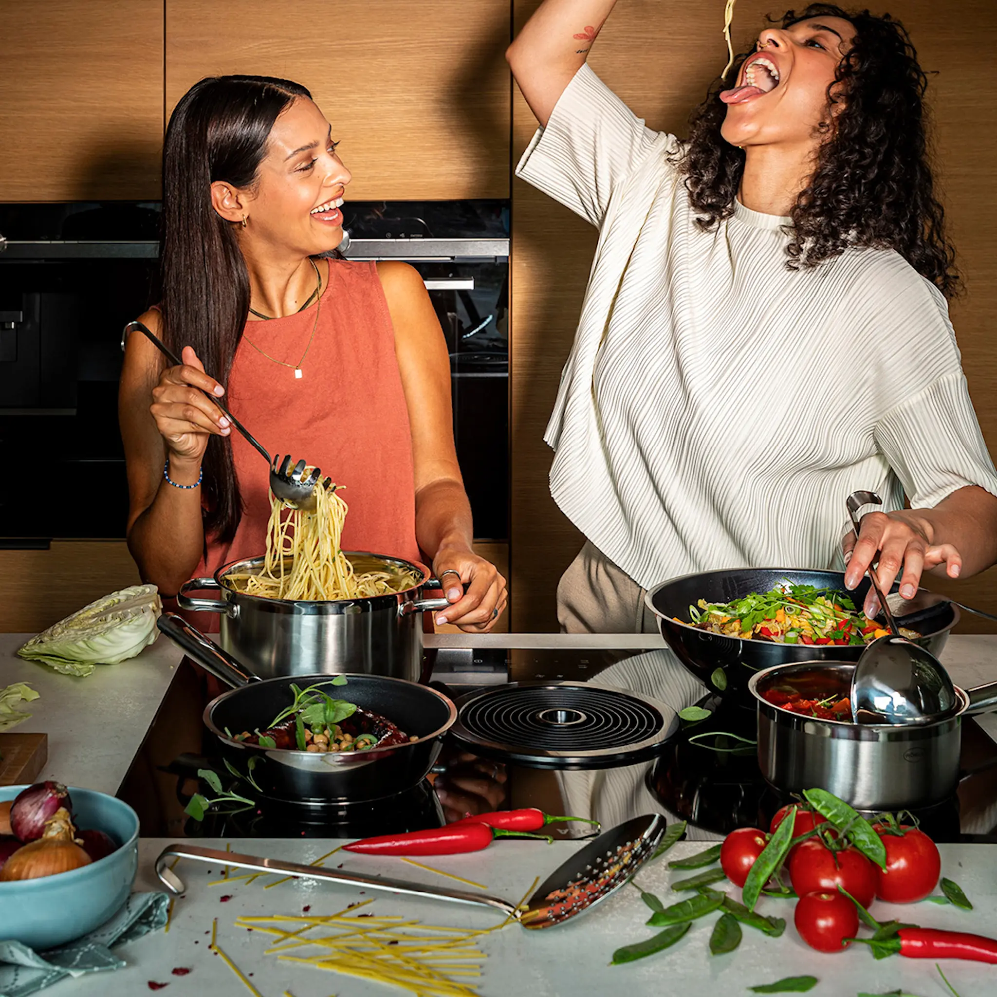 Rösle PureElements stekepannesett 2 deler 20/28 cm stål/svart