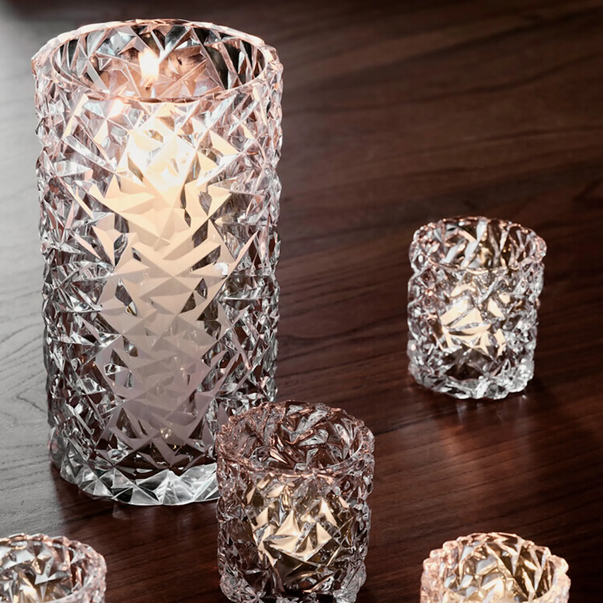 Orrefors Carat Lyhty 25,1 cm Kirkas