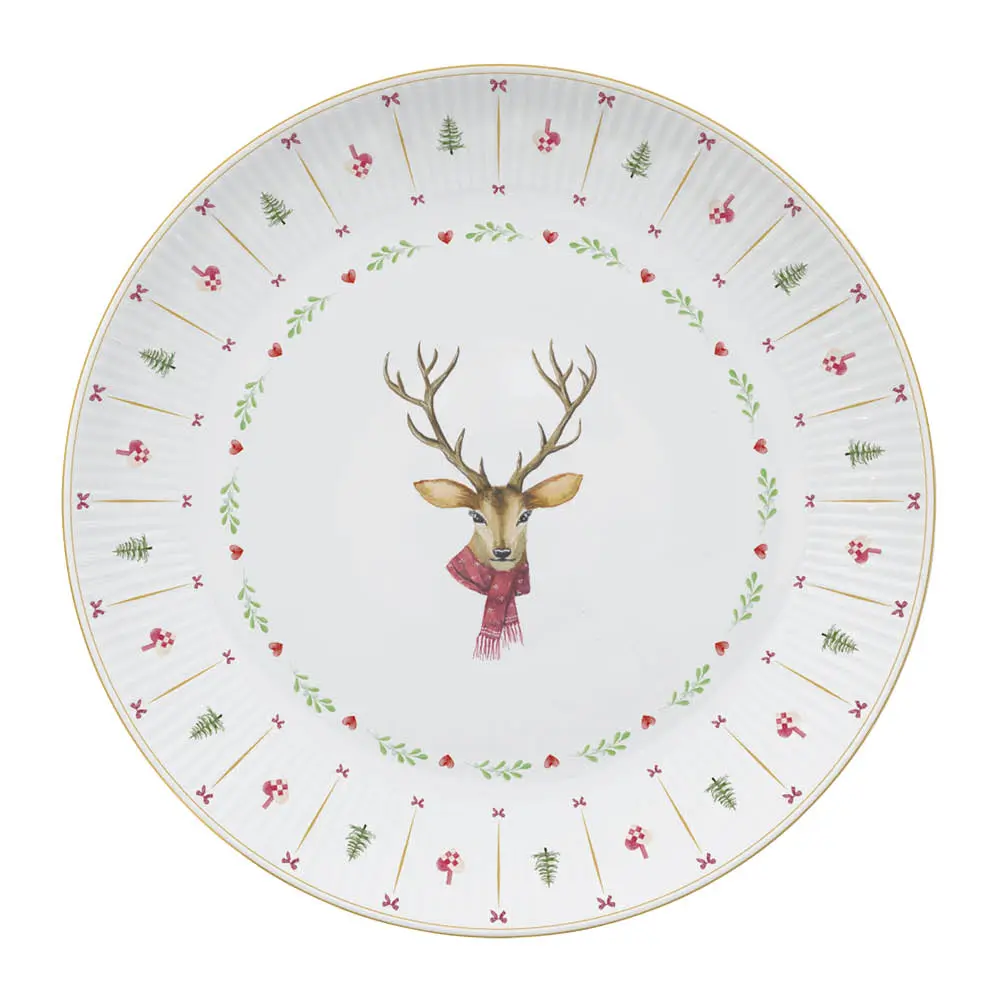 Occasions Cozy Christmas serveringsfat 33 cm hvit