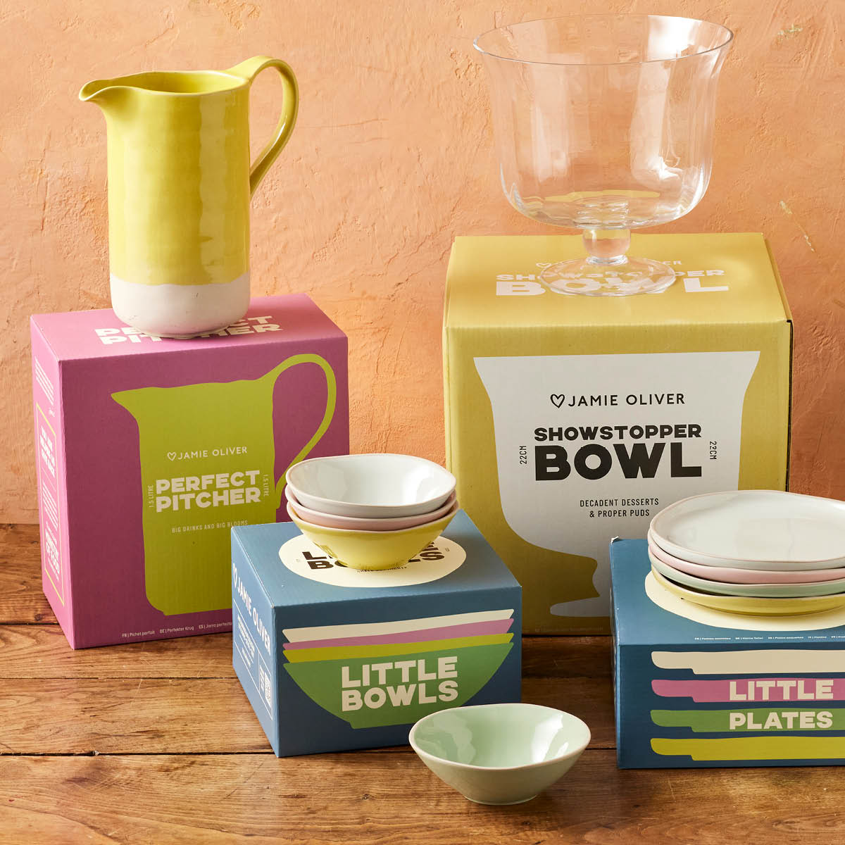 Jamie Oliver Big Love müsliskål i stentøy 16 cm 4 stk gul