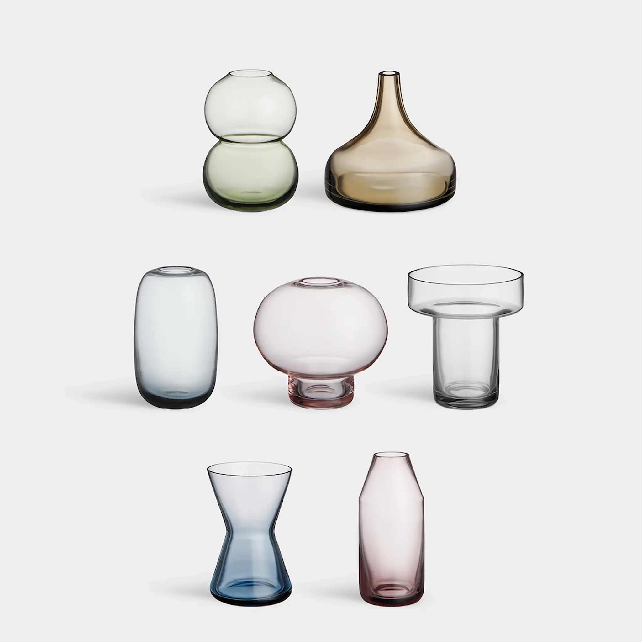 Orrefors Midsummer minivaser 7-pack