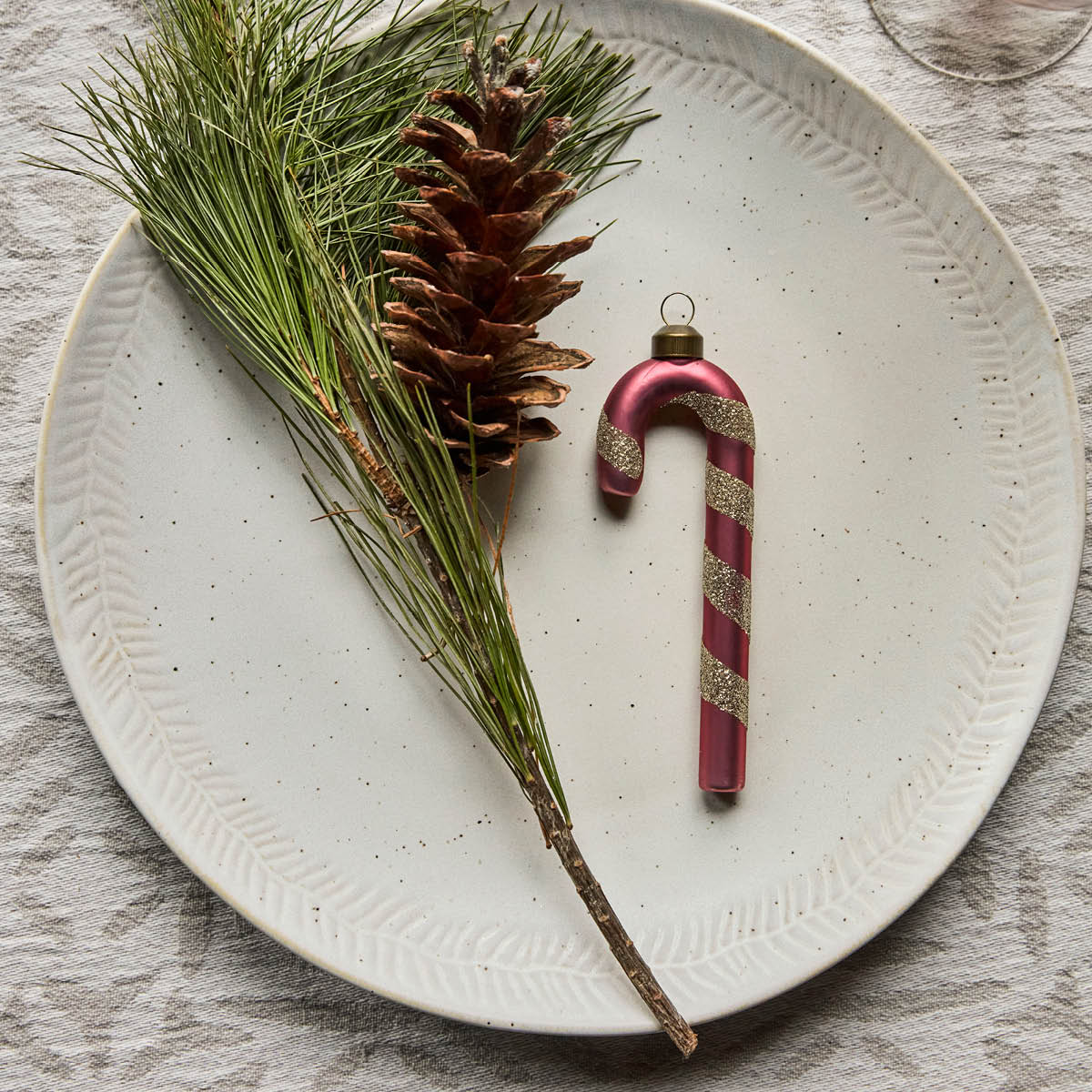 House Doctor Stick juldekoration 4-pack dämpad röd