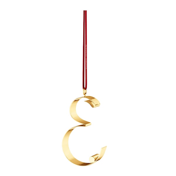 Ornament prydnadsbokstav E guld