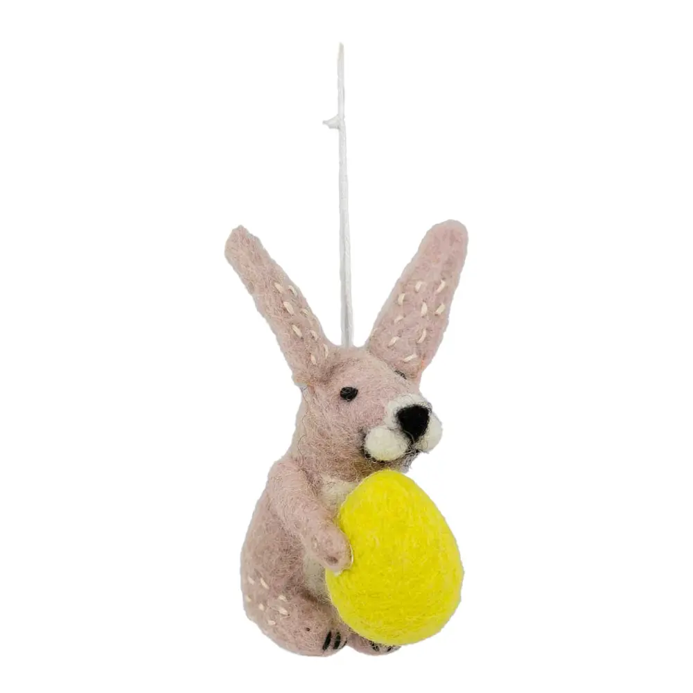 Pääsiäiskoriste Pupu ja kananmuna 9x6 cm