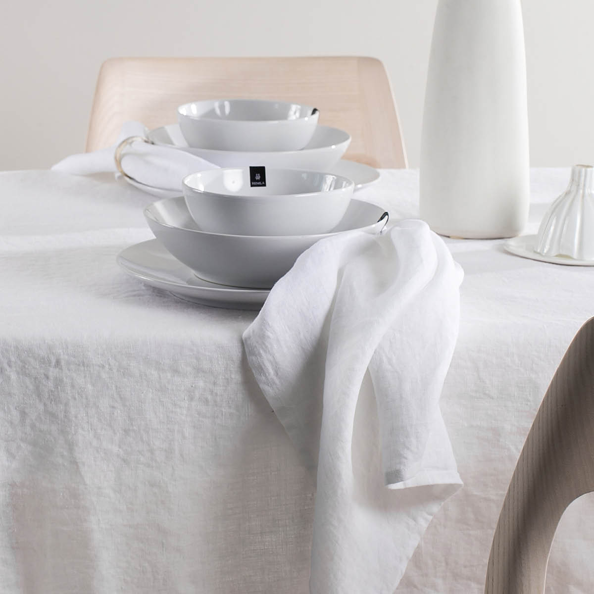 Himla Sunshine servett linne 45x45 cm 4-pack white