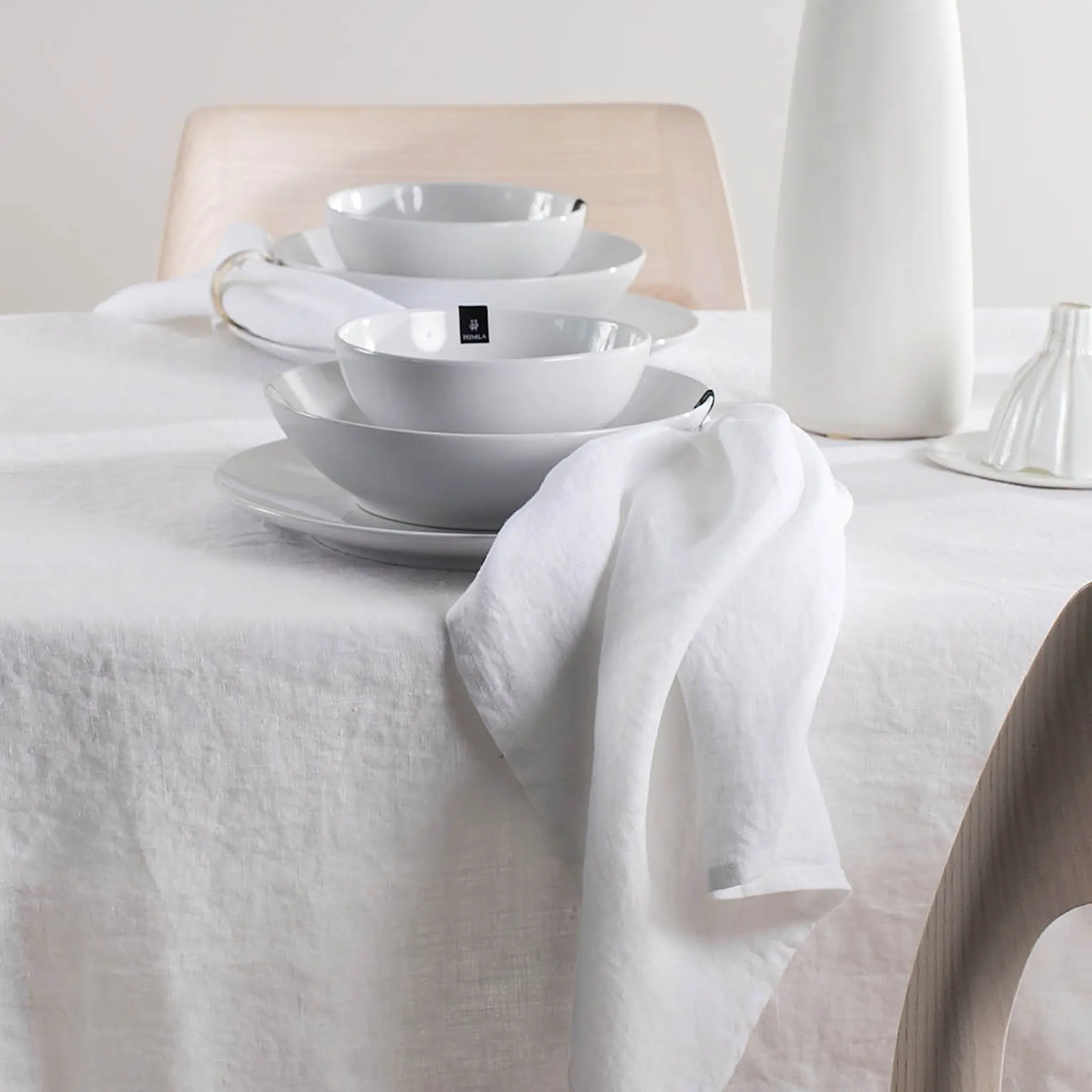Himla Sunshine servett linne 45x45 cm 4-pack white