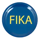 Fika Glasunderlägg 10,5 cm Blå/Gul
