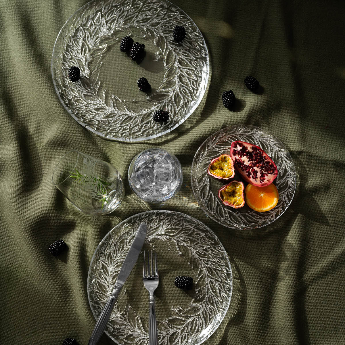 Magnor Goat tallerken i glass 24 cm klar