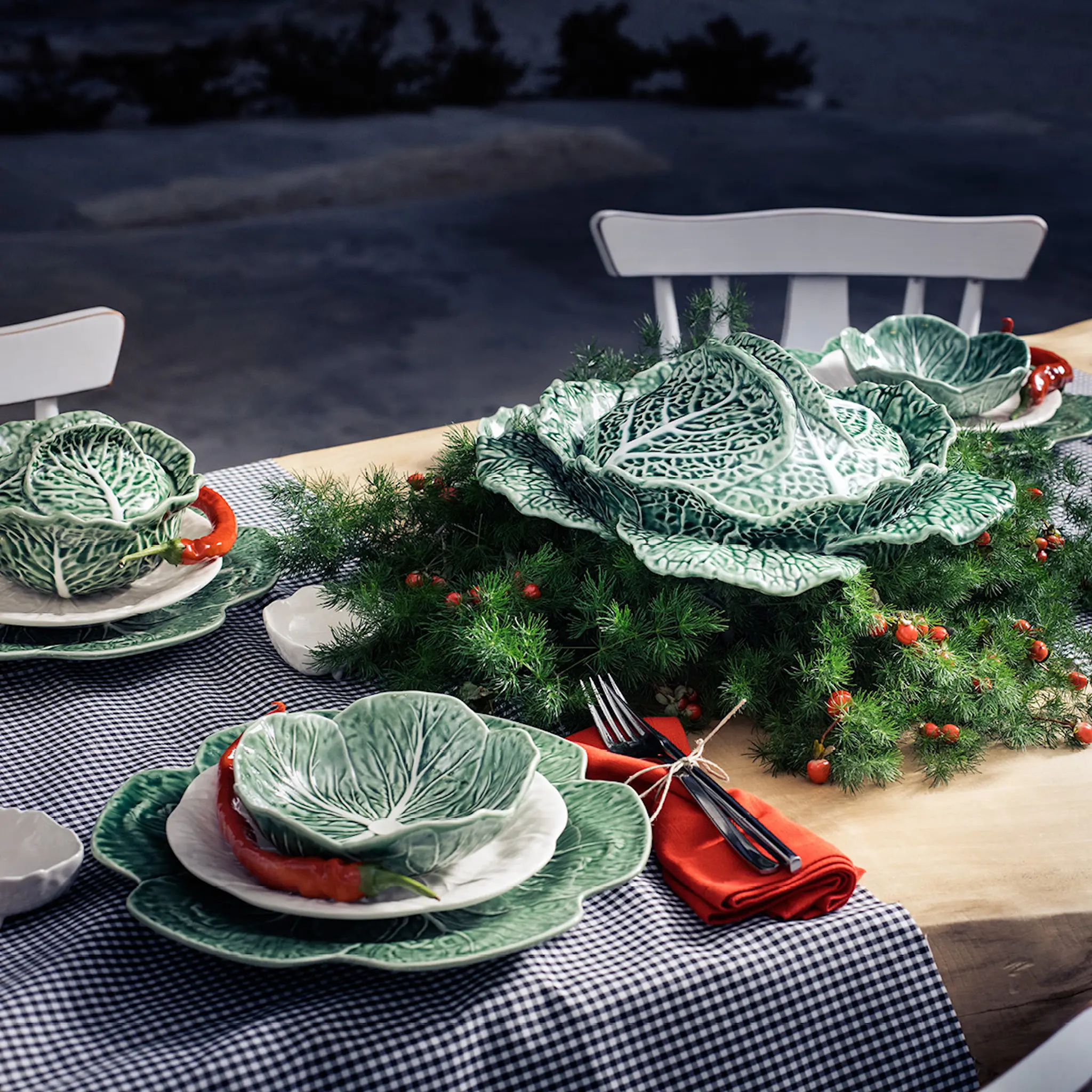 Bordallo Pinheiro Cabbage Kulho kannella 3 L Vihreä