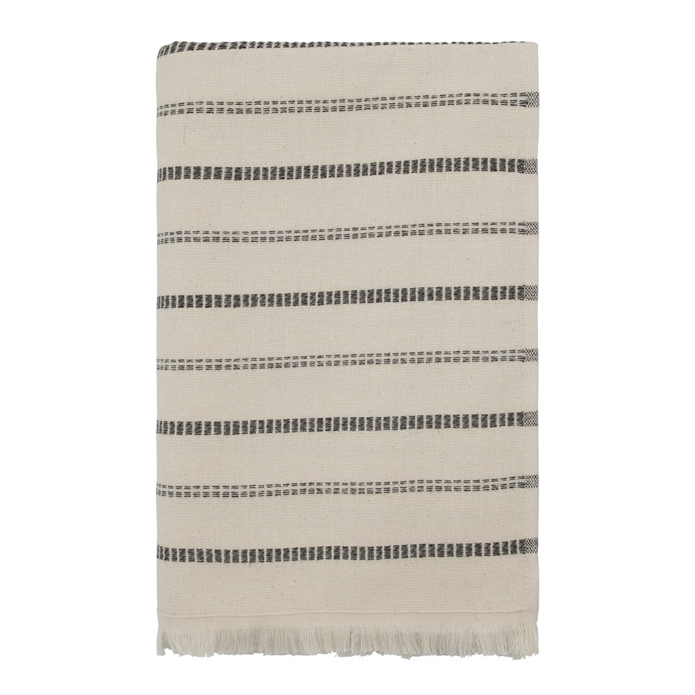 Meraki - Käsipyyhe 70x140 cm Offwhite/Musta