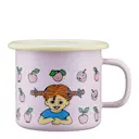 Pippi emaljmugg 25 cl frukter rosa