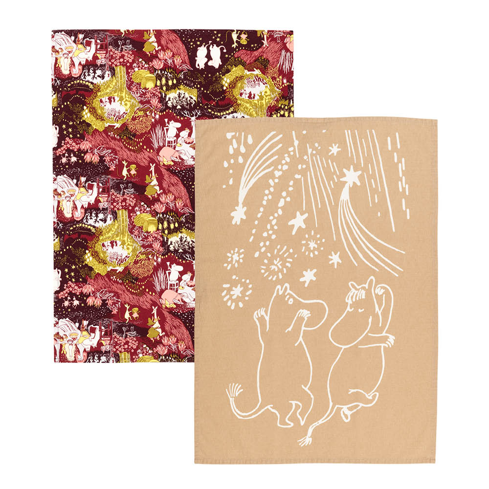 Moomin Arabia Mumin kökshandduk 50x70 cm 2-pack Festliga stunder