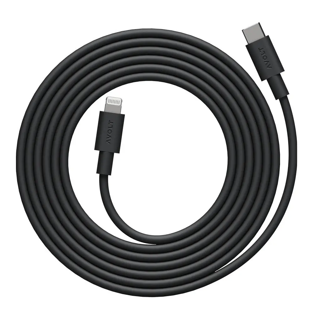 Cable 1 USB-C - Lightning Kaapeli 2 m Stockholm Black