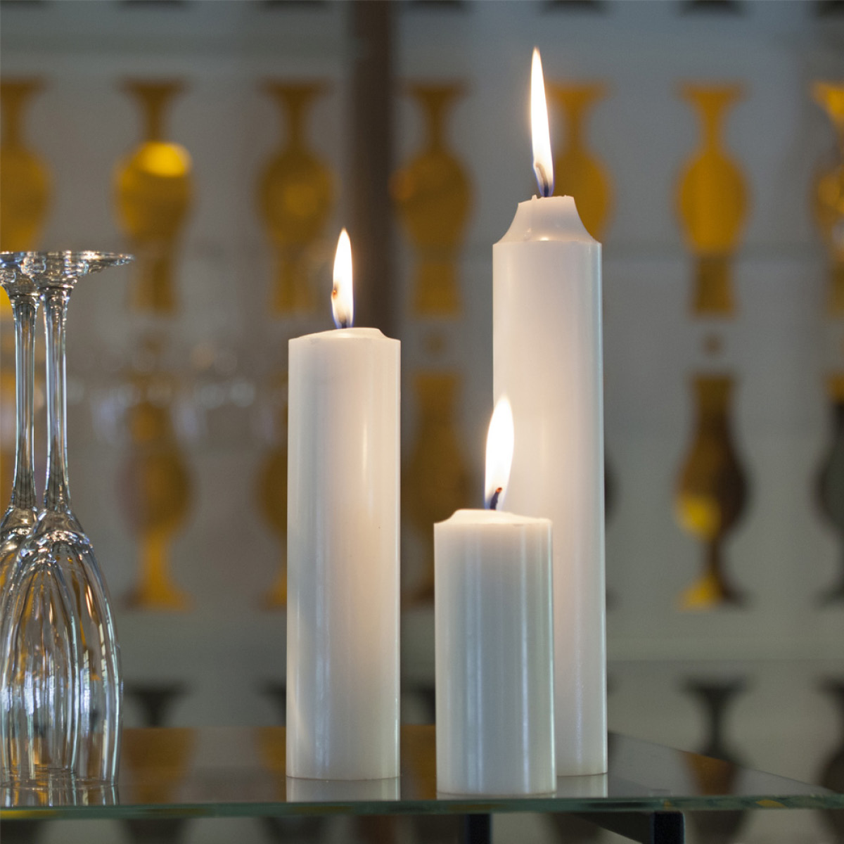 Liljeholmens Gilleljus Pöytäkynttilä 27,5 cm Valkoinen